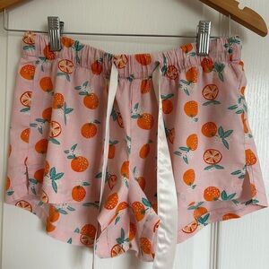 Old Navy Pink Shorts with Orange Fruit Design